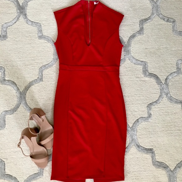 a'gaci Dresses & Skirts - Agaci Red V-Neck Dress
